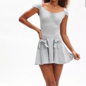 Urban Outfitters NWT Elegant Gray Cap Sleeve Dress
